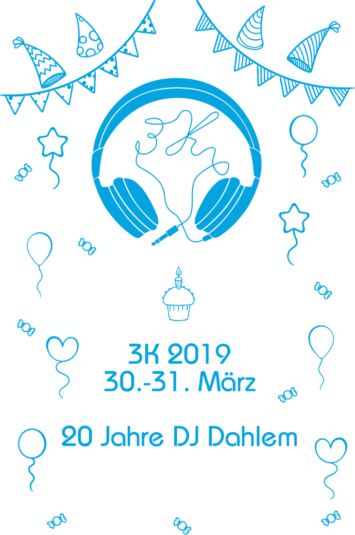 Logo 3K zum 20. Geburtstag von DJ Dahlem